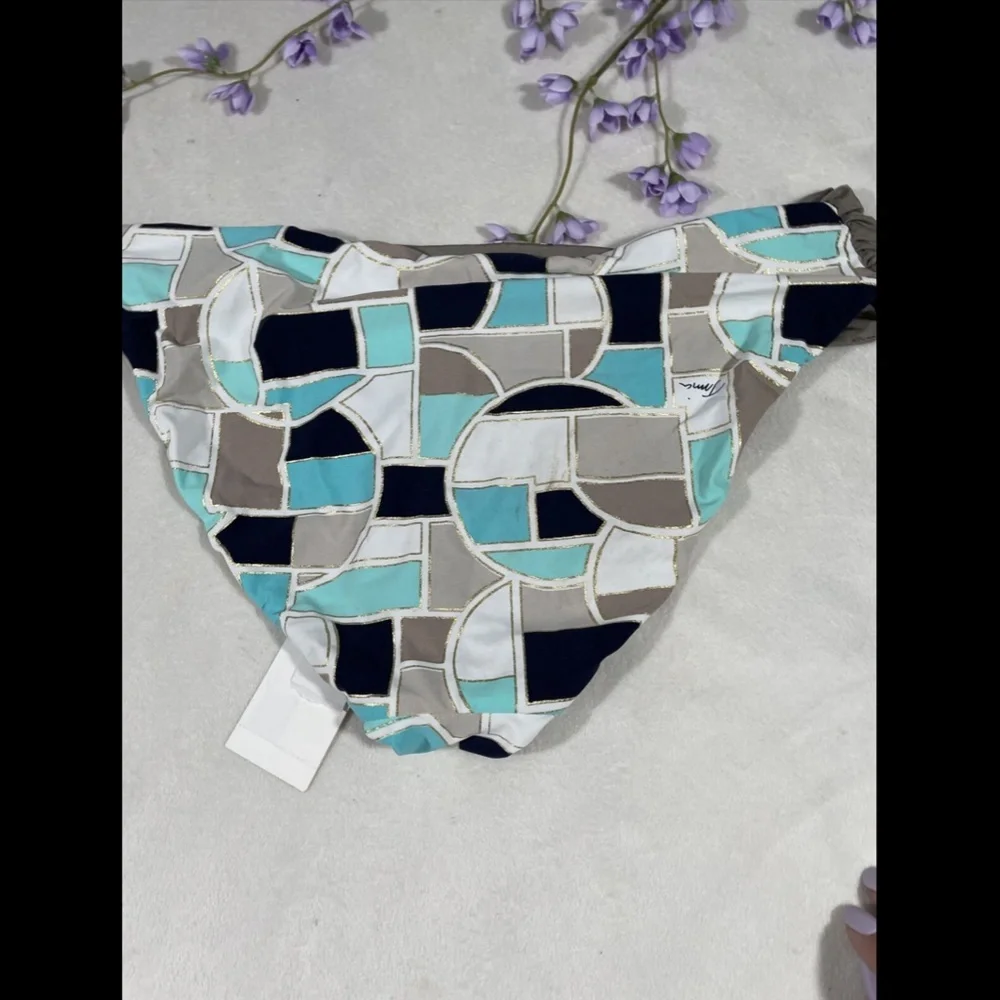 NEW $68 Trina‎ Turk Disco Deco Reversible Bikini Bottoms [SZ 8 ]